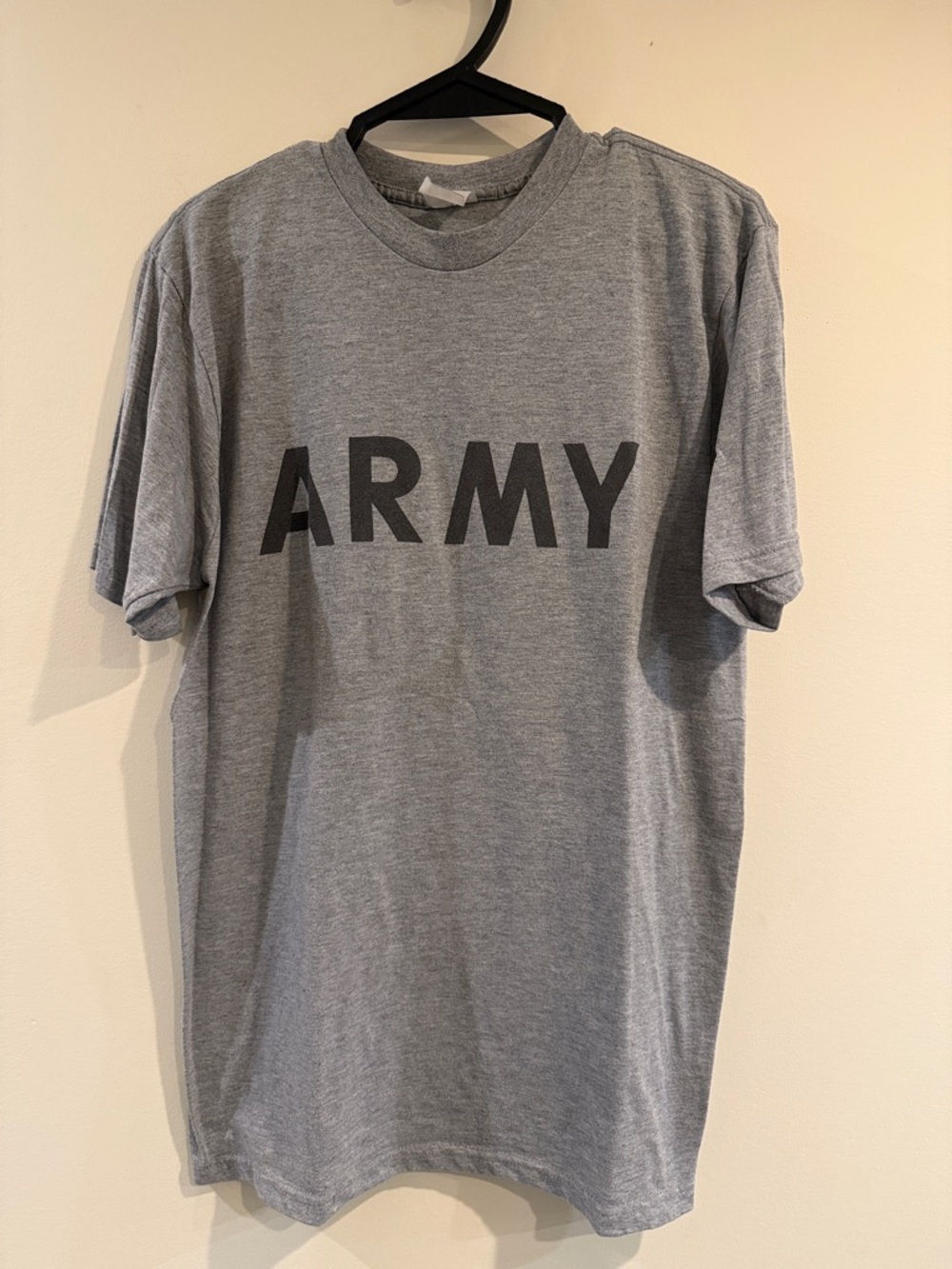 Vintage U.S. Army Grey Short-Sleeve Tee with Black ARMY Print